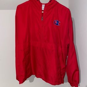 Large Champion Windbreaker in Red